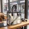 Marble Pattern Tote Bag Elegant Handbag for Daily Use Fashion