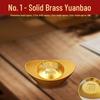 Solid Brass Sand Gold Yuanbao Ornament for Home or Shop Decor