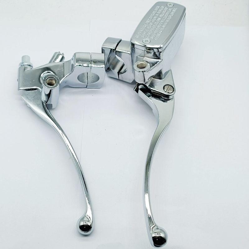 Hydraulic Brake Clutch Lever Master Cylinder for 25MM Electroplating Suitable for Honda CB400SF/Yamaha/Suzuki Left Clutch Handle