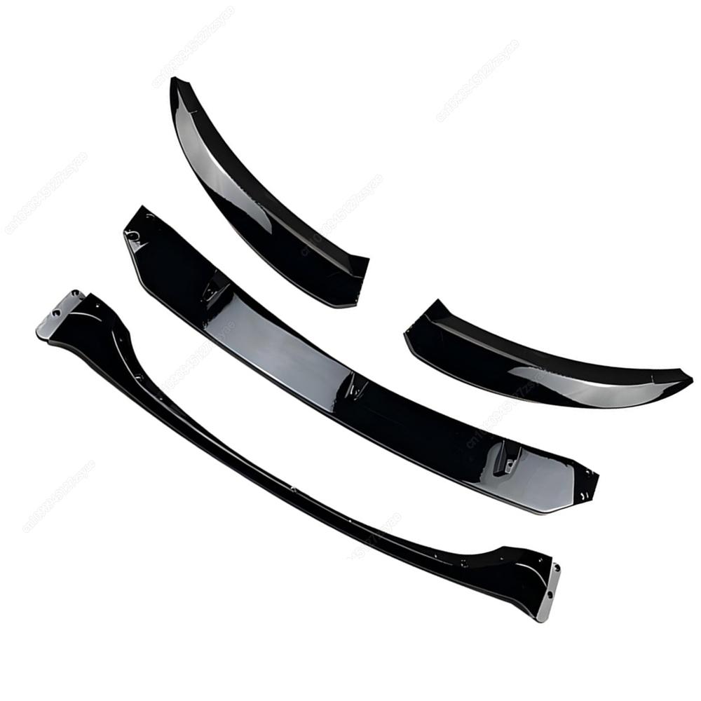 Car Front Bumper Splitter Lip For BMW 1 Series E82 E88 M-Sport Coupe/Cabrio 2007-2014 4Pcs Canard Spoiler Diffuser ABS Body Kits