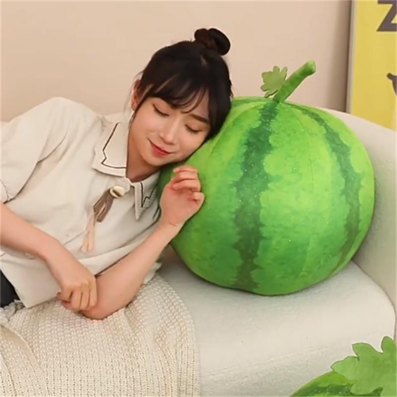 Soft And Cuddly Watermelon Plush Pillow Blanket For Office Nap