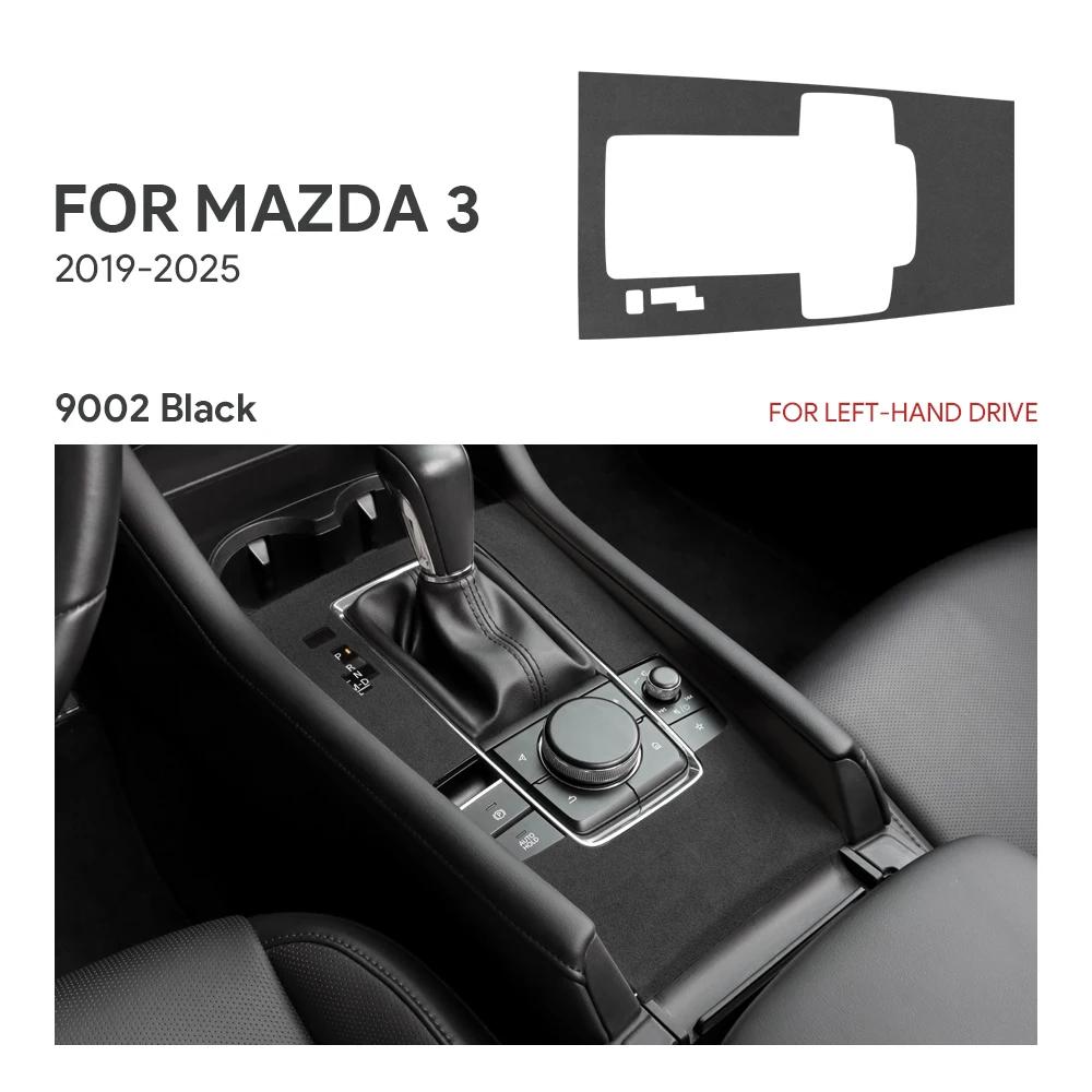 Oberes Wildleder-Zierleisten-Aufkleber LHD RHD für Mazda 3 Axela 2024 2025 Auto Mittelkonsole Schalthebel-Panel