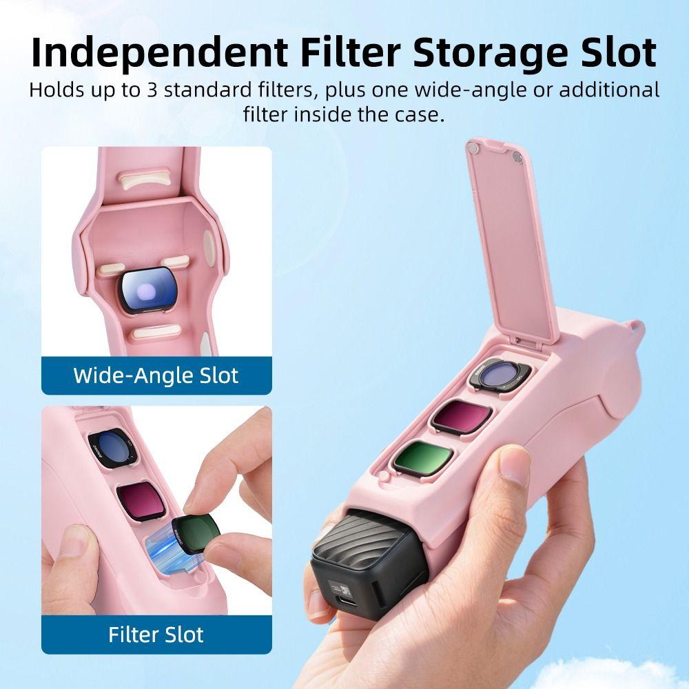 Custodia protettiva a flip anti-caduta, coperchio superiore a flip per accessori fotocamera gimbal DJI Osmo Pocket 4 3