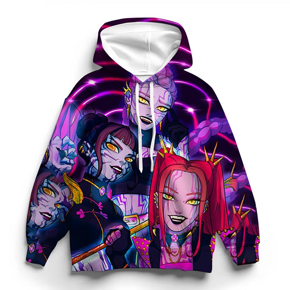 KPop Demon Hunter Huntrix Hoodie Girls Pullover Fashionable and Versatile