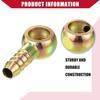 Hihaha Ball Head Oil Pipe Fittings/Fuel Pipe Joint Adapter for Car Motorcycle / 14mm Inner Diameter 12mm Outer Diameter/Bronze Color, Set of 4