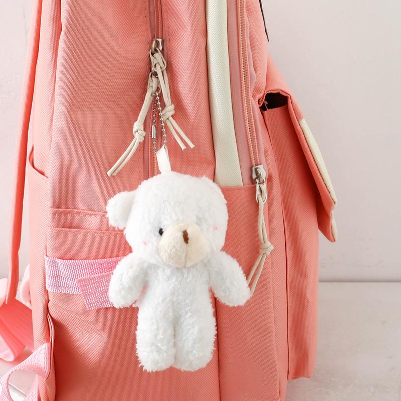 

School Bag Versatile Campus Backpack Lightweight Large Capacity Primary School Students Five-piece School Bag Girls High Value Backpack