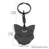 Witch Cat Crescent Moon Star Keychain for Women Men Stainless Steel Silver Color Bag Charm Accessories Jewelry llaveros K8574S01