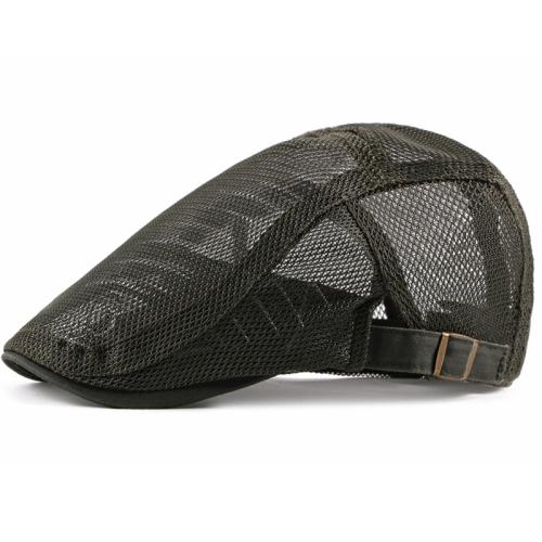 HT2215 Beret Spring Summer Men Women Cap Adjustable Flat Cap Breathable Mesh Cap for Men Women Solid Plain Beret Cap