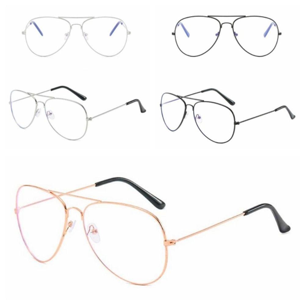 PC Metal Frame Glasses Transparent Business Reading Eyewear 3 Color Anti Blu-ray Glasses  Men