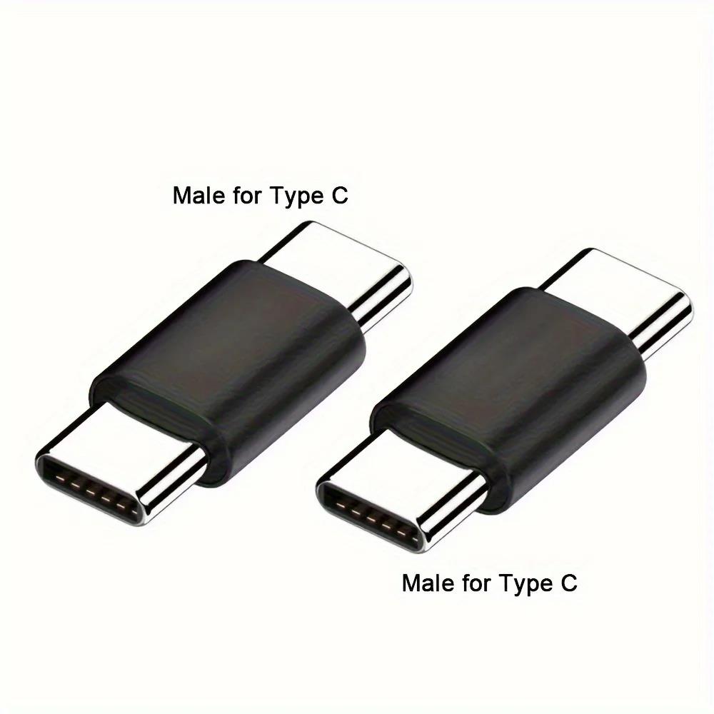 USB C Male to Male Adapter USB Type C Coupler Extender Support PD 5Gbps for Thunderbolt 4/3 MacBook Pro/Air Laptop Phones 3