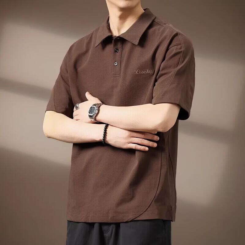 Men s Premium Embroidered Cotton Polo Shirt 4XL
