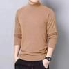 Men's Mock Neck Long-Sleeve Slim Fit Velvet Fleece T-Shirt