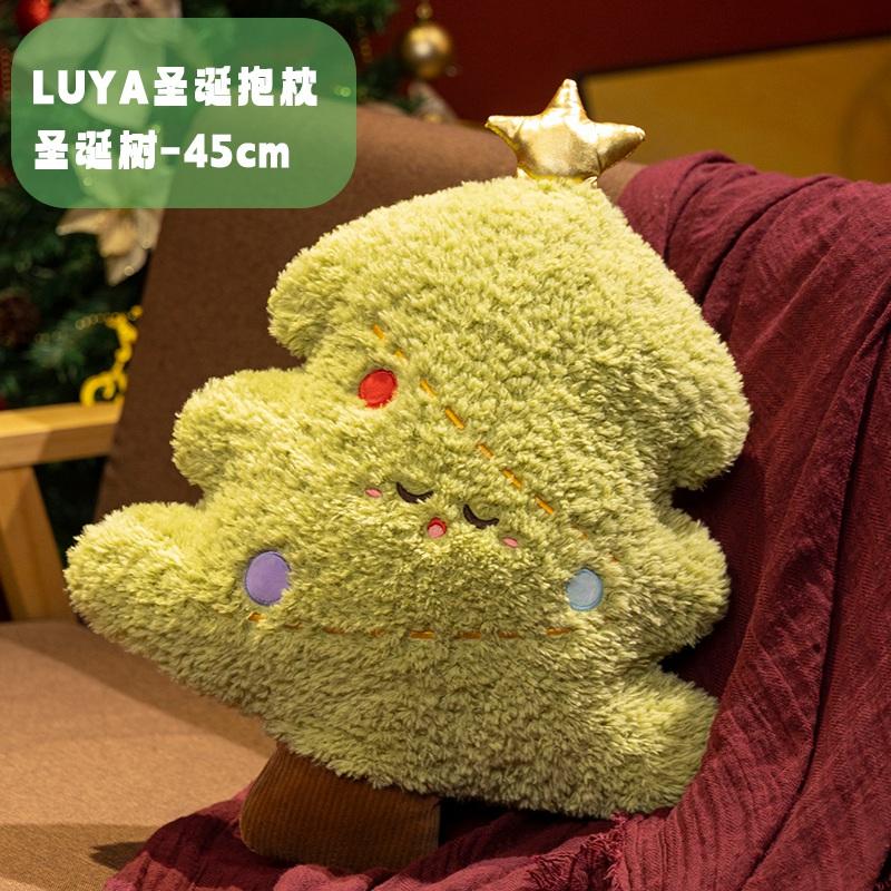 Santa Claus Snowman Tree Gingerbread Man Elk Deer Cartoon Plush Pillow Plush Dolls Christmas Birthday Gifts For Girls Boys Decor