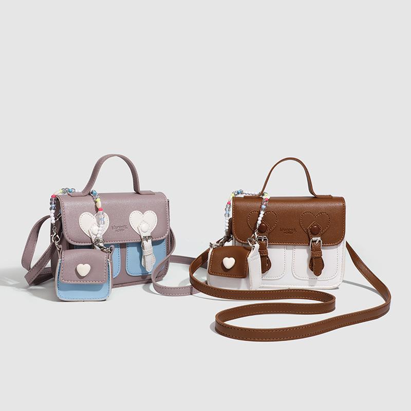 Small Body Bag Small Square Bag Fashion Cambridge Bag College Style Crossbody Bag