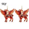 Indoor Hanging Decorations 2Pcs 2D Goat Ornaments, Acrylic Winged Pendants, Year of Holiday Gift for Friends The Auspicious Tree, Mantel, Home