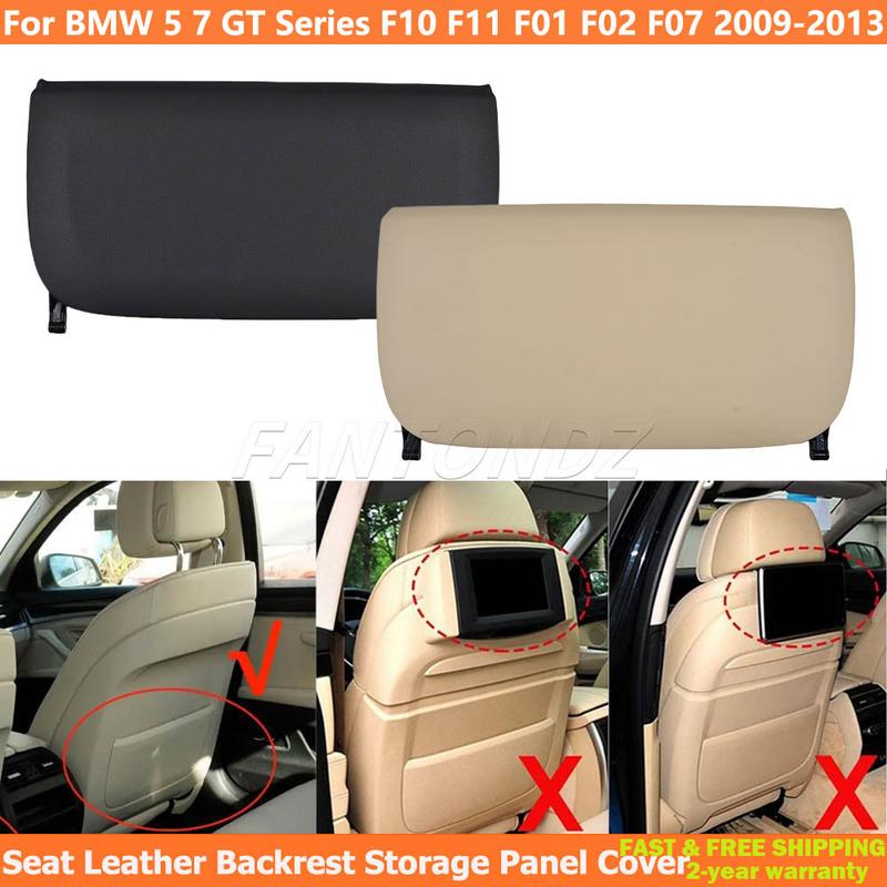 For BMW F10 F11 F18 F01 F02 GT F07 2009-2013 Car Seat Back Panel Leather Backrest Storage Pocket Cover For BMW 5 7 GT Series