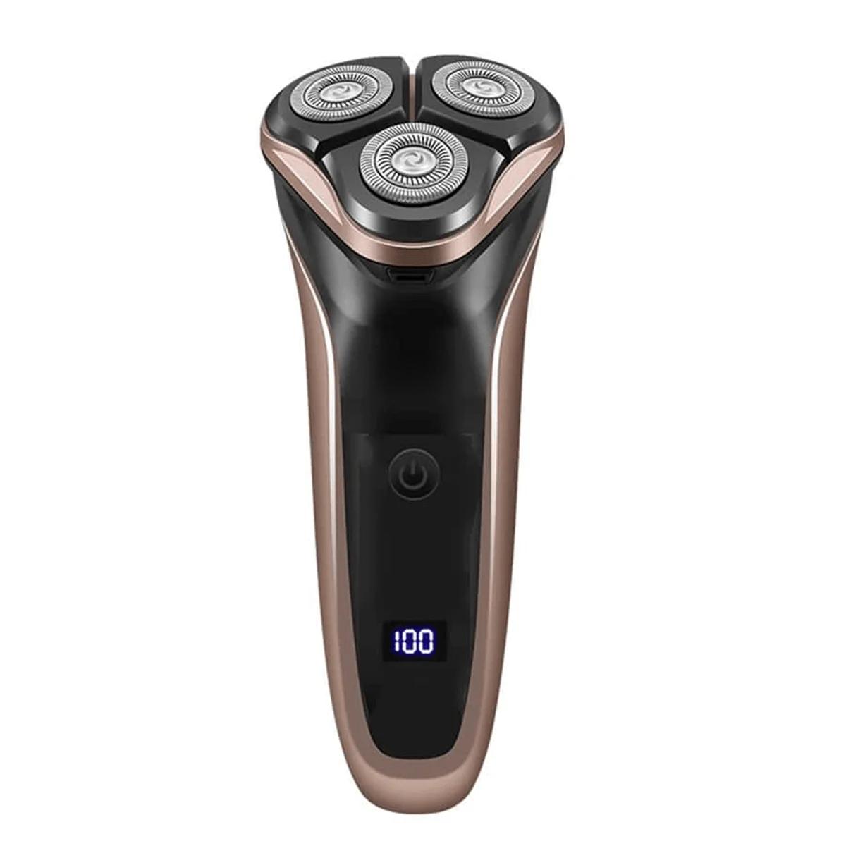 

Мужская электробритва со светодиодным дисплеем питания/моющейся головкой/быстрой USB-зарядкой, плавающей головкой, домашняя портативная дорожная бритва.