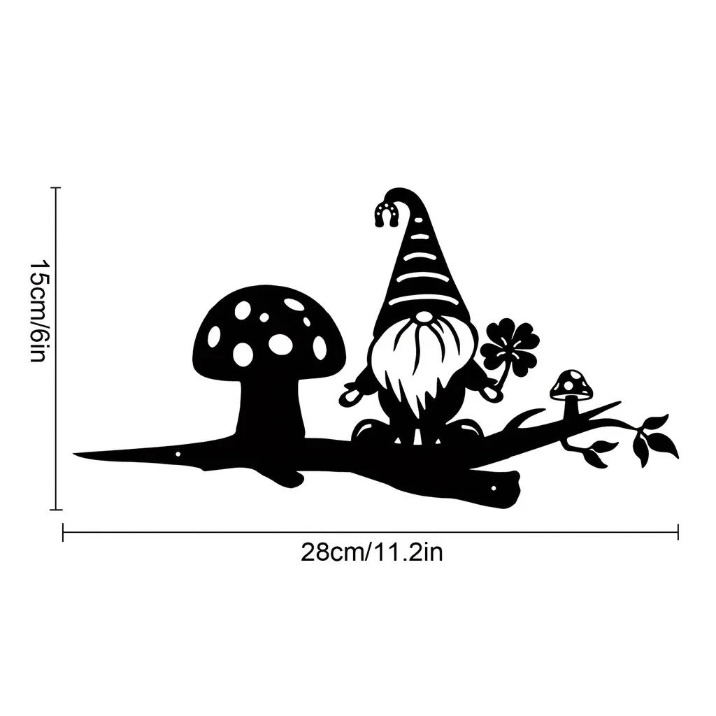 

1 шт. Добавьте немного причудливости в свой сад с помощью этого металлического украшения в виде гнома из веток, настенного искусства, домашнего декора для садовой вечеринки бежевый