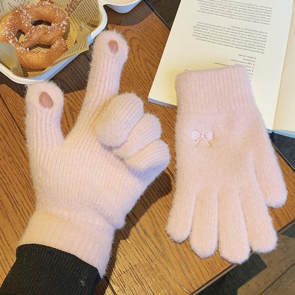 Lovely Multicolor Winter Gloves Thickened Soft Knitted Gloves New Cold-proof Gloves  Women Girls