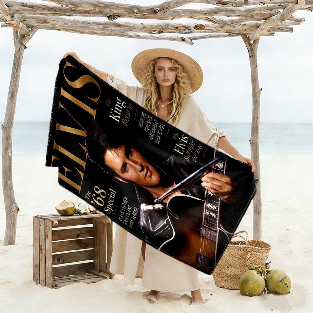 Elvis Presley: Rock 'n' Roll Legend Beach Towel Soft Durable Quick-Dry Comfortable Lightweight