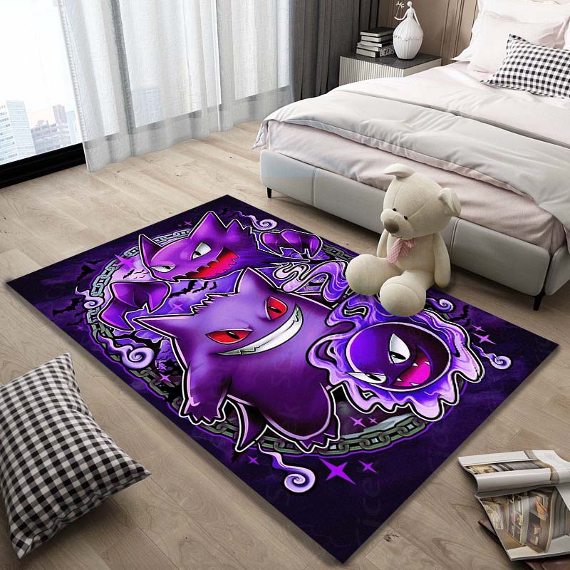 Gengar Pattern Rug - Non-slip Kitchen and Outdoor Rug, Yoga Rug, Home and Bedroom Decor, Birthday Gift