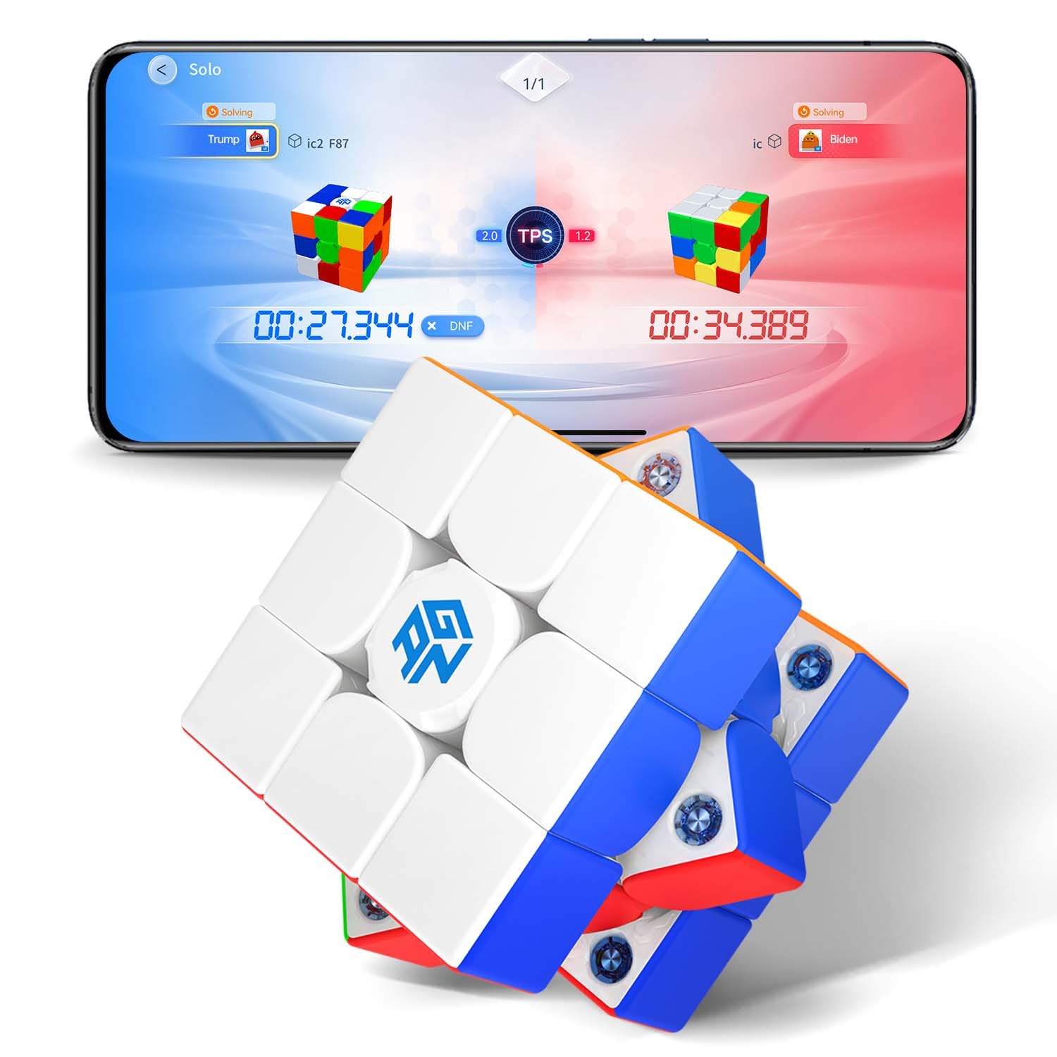 

GAN iCarry 2 Официальный соревновательный 3x3 iCarry Обновление Умный кубик iCarry2 УФ с Без наклеек Магический кубик для Магнитного кубика с CubeStation UV, -