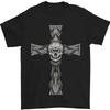A Gothic Skull and Tentacles On a Cross Mens T-Shirt 100% Cotton