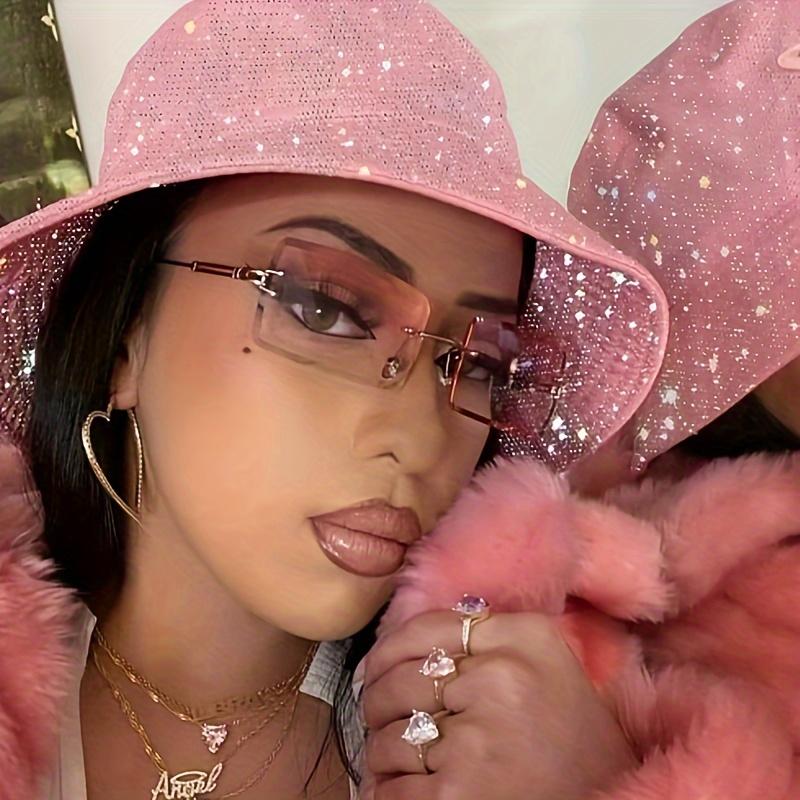 Rimless Sunglasses For Women Men Luxury Brand Vintage Sun Glasses Fashion Shades  Travel Outdoor Sunglasses