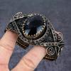 Salbei Amethyst Edelstein handgemachte Kupfer Draht wickeln Manschette Armreif verstellbar c3N93