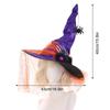 Halloween Witches Hat Lace Wide Brim Pointed Headdress Halloween Spider Adult Witch Hat For Prom Masquerade Event Party Decors