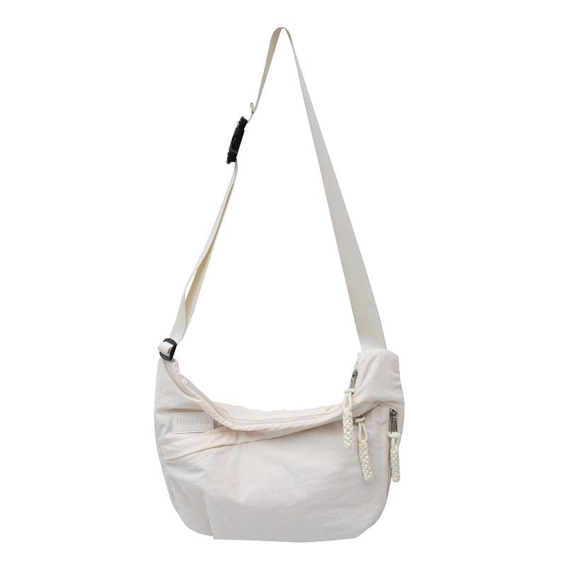 Нейлоновая сумка женская однотонная сумка через плечо большая вместительная сумка через — фото 21