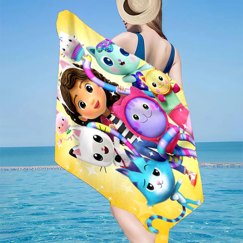 Colorful Friends Dollhouse Beach Towel, Super Soft Microfiber, Gift for Her/Him, Birthday, for Pool, Beach, Travel, Home Decor Fan gifts