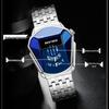 BESTWIN Diamond Alloy Quartz Watch for Men - Trendy Couple's Watch