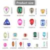 Sew On Rhinestones, Choupee 50PCS Sew On Glass Rhinestone Metal Back Prong Setting Sewing Claw Rhinestone Mixed Shapes