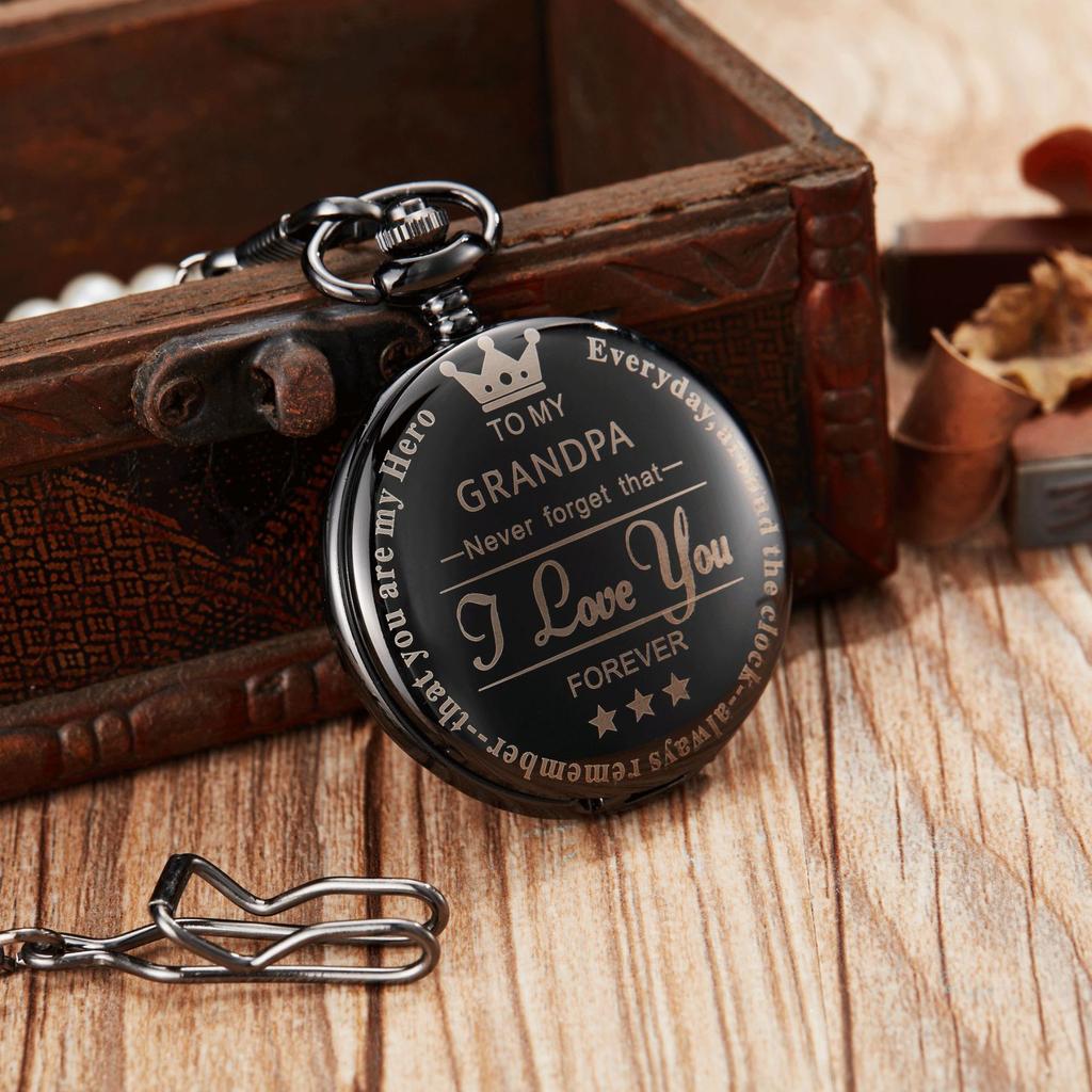 Engraved Vintage Quartz Pocket Watch Pendant Vintage Pocket Watch