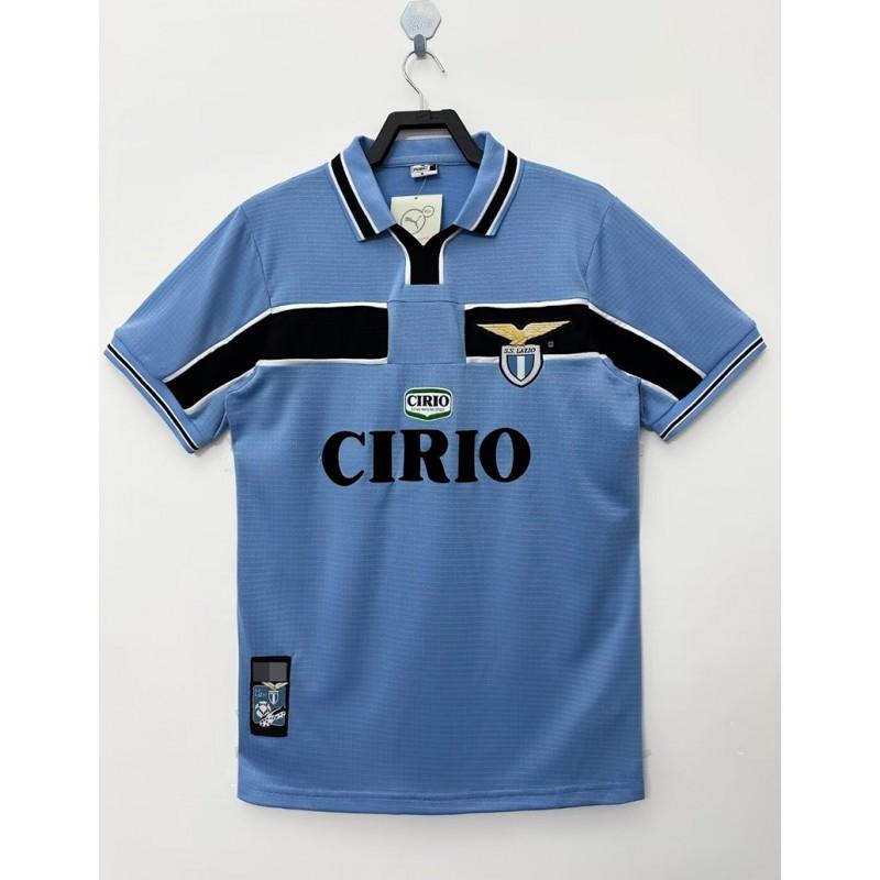 Lazio Retro Football Jersey 1998-99 Veron 23 Short Sleeve Soccer Shirt Men Women Adult