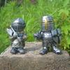 Dwarf Knight Resin Handicraft, European-style Sculpture, Decorative Piece for Medieval War Axe Guardian, Decorative Item