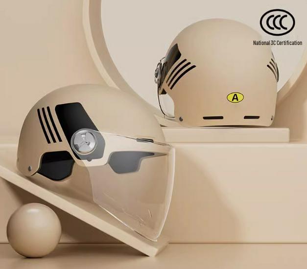 3C Universal Safety Helmet for Electric Scooters & Motorcycles - Summer Half Helmet for Men & Women