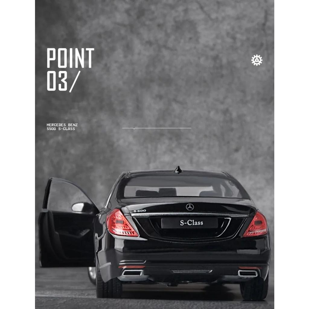 Welly 1/24 Mercedes-Benz S-Class S500 Alloy Car Model Diecast Metal Toy Vehicles Car Model High Simulation Collection Kids Gifts