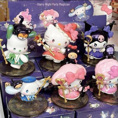 Sanrio Starry Night Party Kouzelník Slepý box Figurka - Trendy Hračka Figurka Panenka Ozdoba Narozeninový Dárek