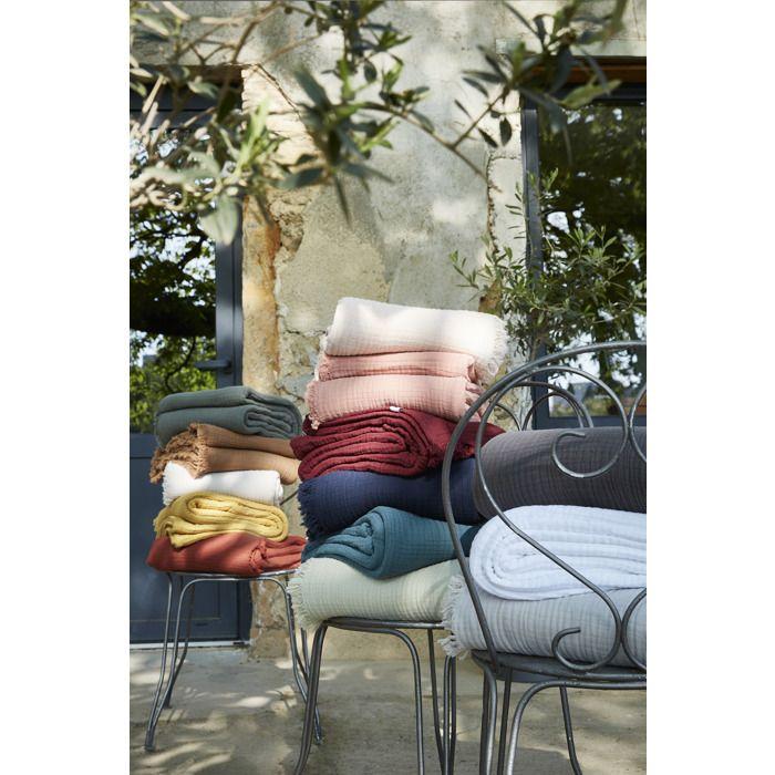 Plaid quadruple gaze de coton Gaia