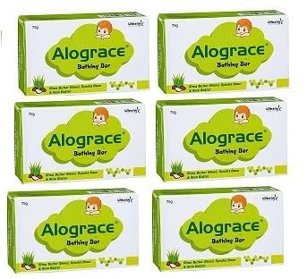 Alo-grace Bathing Bar - 75gm, Pack Of 6