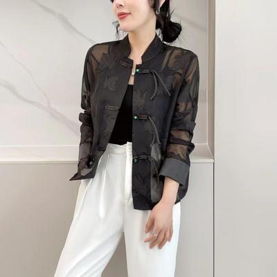Women Sunscreen Chinese Style Cool Daily Breathable Simple Leisure All-match Ladies Spring Personality Vintage Jackets