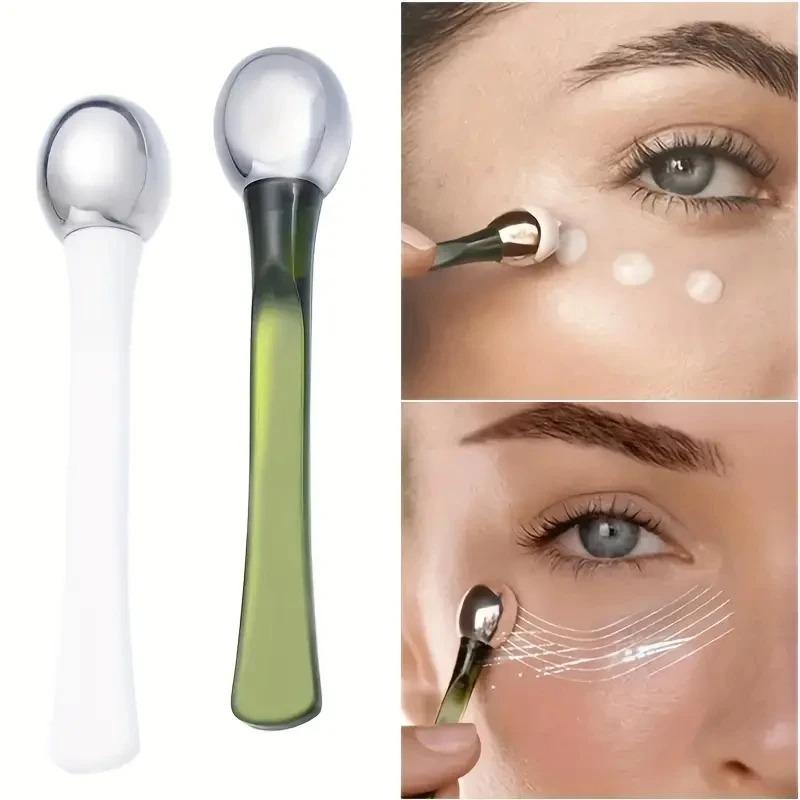 1pc Eye Roller Massage Stick Eye Cream Applicator Cosmetic Spatula Anti Wrinkle Facial Gold Alloy Face Thin Skin Care Tool