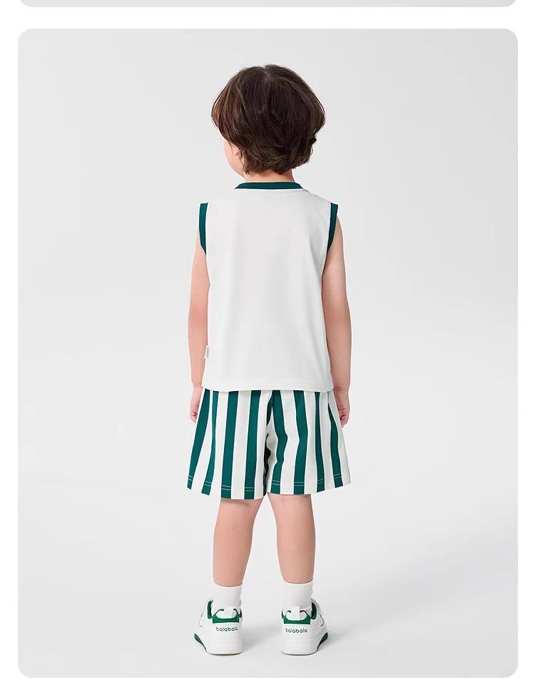 Balabala Children's Boys' Quick Drying Short-Sleeved Set