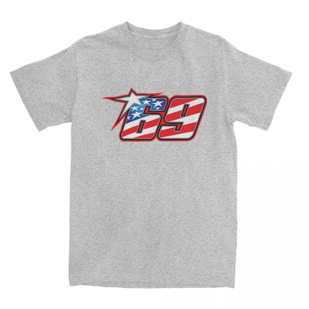 Vintage T Shirt Nicky Hayden 69 100% Cotton T Shirts Leisure Tshirt for Men Summer Aesthetic Print Short Sleeve Clothing