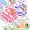 Breathable Thin Spring And Summer Pomeranian Fighting Princess Dress Small Dogs Teddy Puppies Sweet Pink Cotton Clothing
