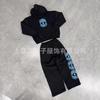 Conjunto de Moletom Casual Juvenil Outono e Inverno Novo Alfabeto Versão Alta Suéter com Capuz Masculino e Feminino