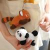 Faden ziehender Panda Schlüsselanhänger Superweiches flauschiges Roter Panda Plüschtier Lebensecht gefüllt gefüllte Plüsch Anhänger Kindergeschenk