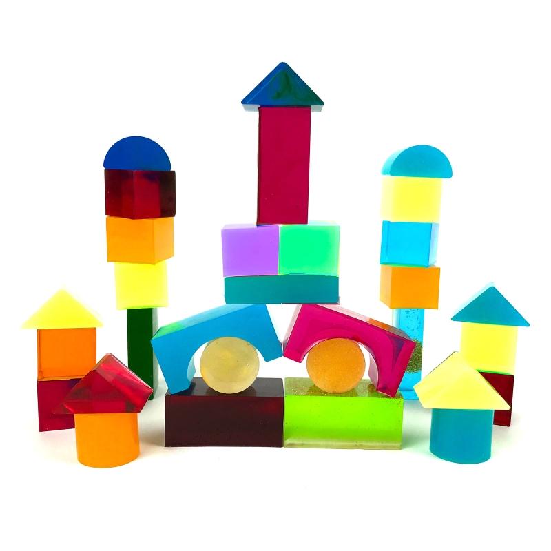 3D Geometrische Form Mousse Kuchen Silikonform Backen Baustein Handgemachte Seife Lebensmittelqualität für Kuchen Dekoration